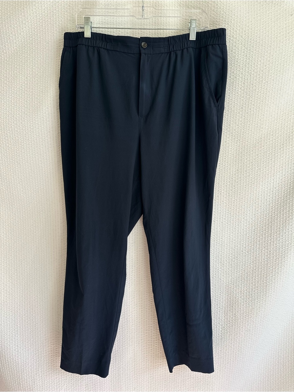 BANANA REPUBLIC AirStretch High Rise Navy Blue Straight Leg Pants Size Large